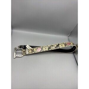 Vintage Y2K Rocawear Belt Embellished Snakeskin Print Rhinestones Kisses 33”